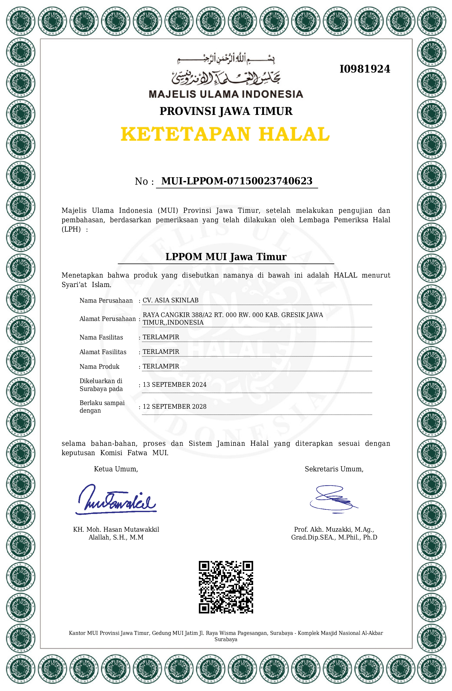 Halal Certificate