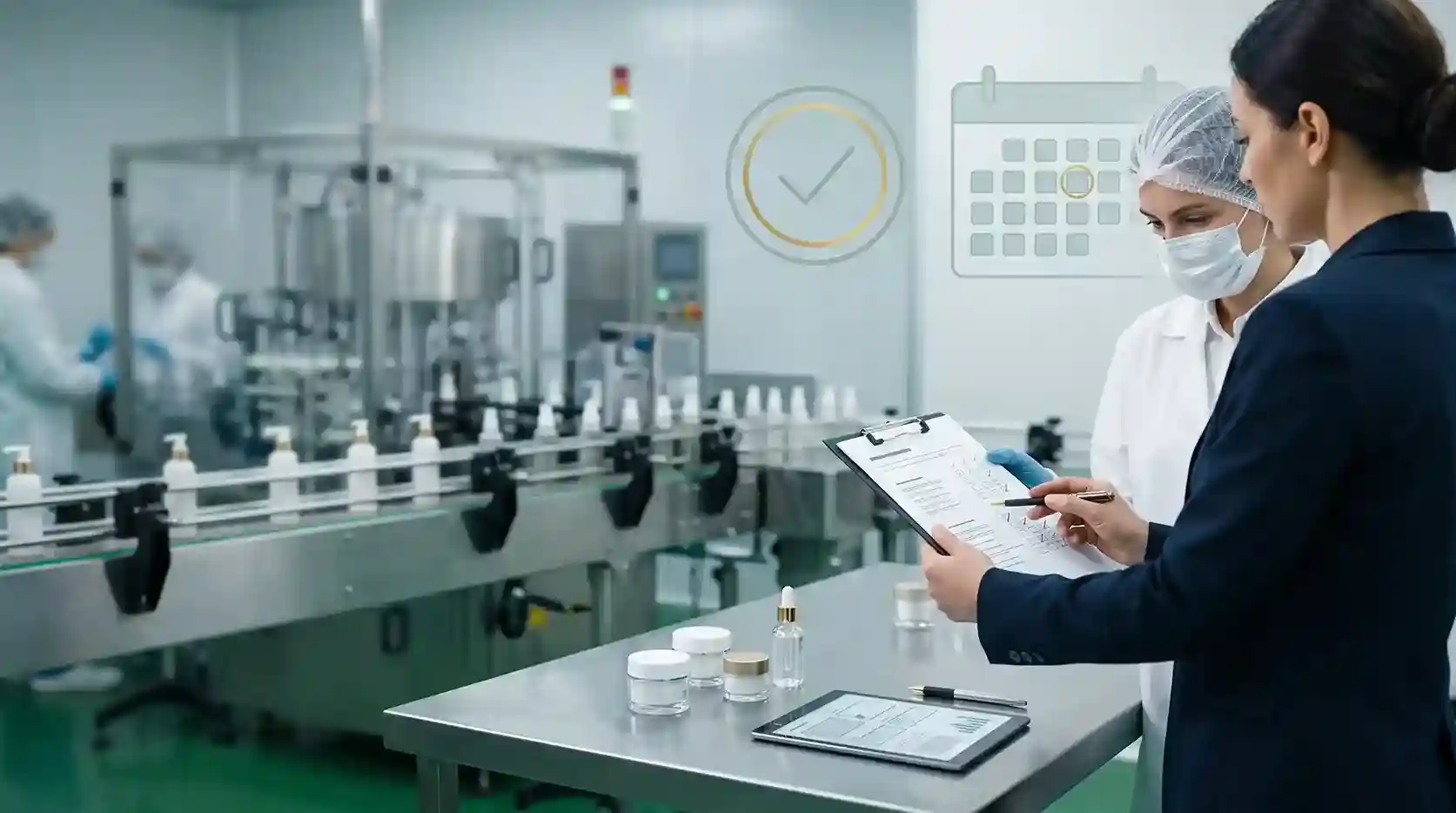 Panduan kepatuhan regulasi wajib halal kosmetik Oktober 2026 serta checklist pemeriksaan Sistem Jaminan Produk Halal di pabrik maklon kosmetik.